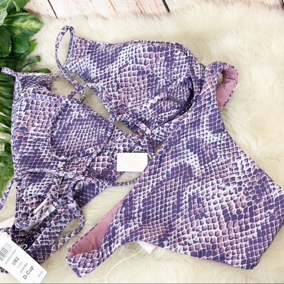 BSwim Coastal Boa Waterfall Snake High Neck Bikini - Picture 7 of 10